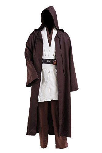 Kostor Obi Wan Kenobi Cospaly Kostüm Tunika Herren Mantel Weiß, Braun/Beige, XX-Large von Kostor