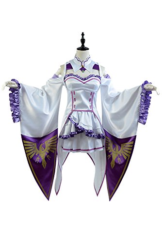 Re:Zero Life in a Different World from Zero Emilia Outfit Cosplay Kostüm Weiß Frauen M Re:Zero Life in a Different World from Zero Emilia Outfit Cosplay Kostüm Weiß Frauen M von Kostor