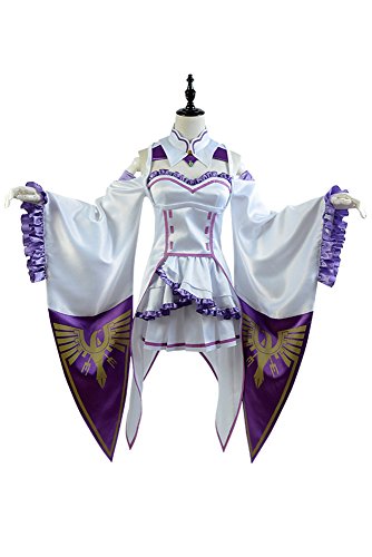 Re:Zero Life in a Different World from Zero Emilia Outfit Cosplay Kostüm Weiß Frauen M von Kostor