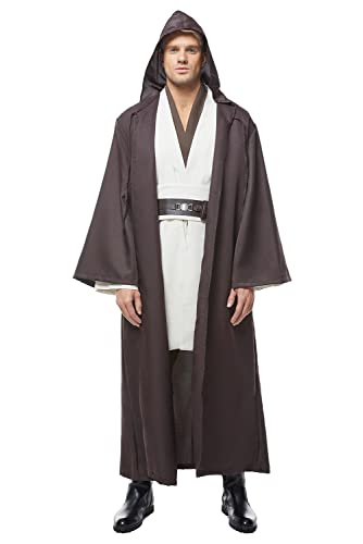 Kostor Obi Wan Kenobi Cospaly Kostüm Tunika Herren Mantel Weiß XL von Kostor
