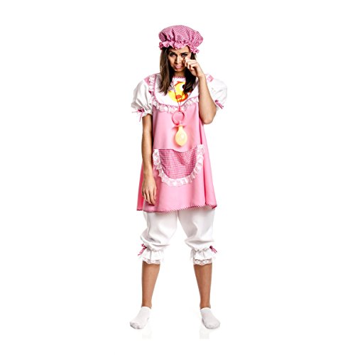 Kostümplanet® Baby Kostüm für Damen + Mütze rosa witziges Faschingskostüm Größe 36/38 von Kostümplanet