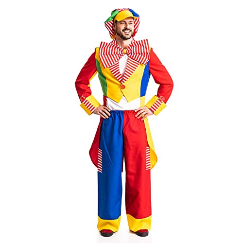 Kostümplanet Clown-Kostüm Herren Claun Kostüme Karneval Fasching Verkleidung (60-62) von Kostümplanet