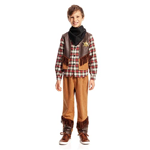 Kostümplanet Cowboy-Kostüm Kinder Jungen Kinderkostüm Western Outfit (128) von Kostümplanet