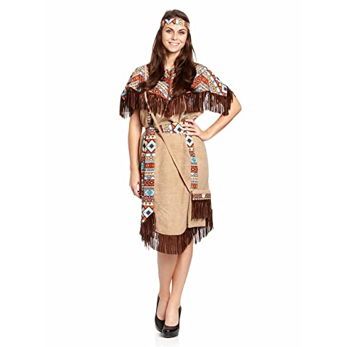 Kostümplanet Indianer-Kostüm Damen Indianerin Kleid Karneval (48-50) von Kostümplanet