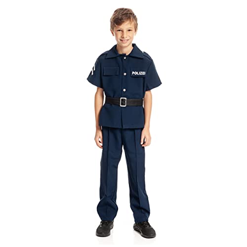 Kostümplanet Polizei-Kostüm Kinder Kostüm Polizei Polizist Uniform Kinderkostüm (Lieferumfang Basic, 116) von Kostümplanet