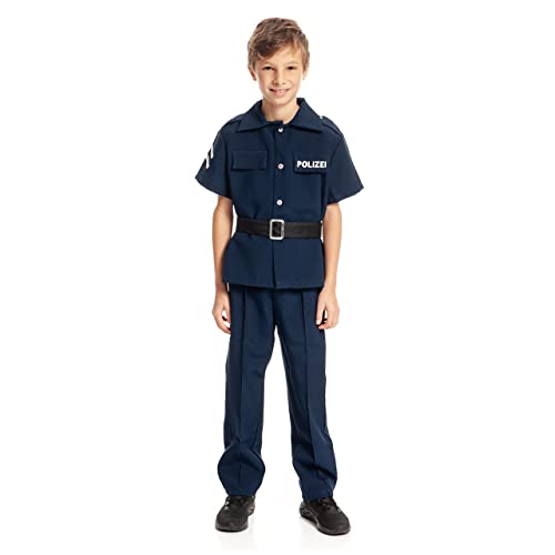Kostümplanet Polizei-Kostüm Kinder Kostüm Polizist Uniform Faschingskostüm (Lieferumfang Basic, 152) von Kostümplanet
