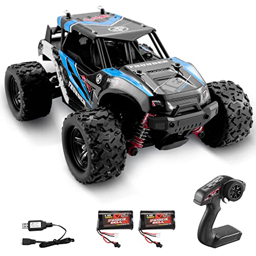 Kotsy Ferngesteuertes Auto 1:18 50 km / h Offroad Van 4WD, 2,4 GHz RC Truck High Speed ​RC Car (blau) von Kotsy