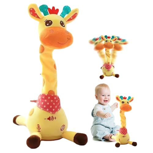 35 cm Tanzende Giraffe, Spielzeug, Tanzen & Singen & Sprechen & Aufnehmen & Wiederholen pädagogisches Giraffen-Spielzeug, interaktives Giraffen-Spielzeug, sicheres und weiches von Kouamor