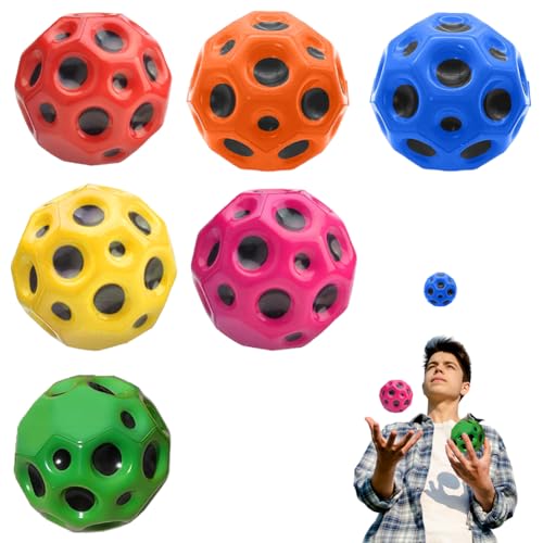 Kouipoie 6PCS Astro Jump Ball, Waboba Ball, The Colour Monsters Plush Toys- Das Farbenmonster PlüSchtiere Spielzeug Ihre Begleiter Zur (Satz Von 6) von Kouipoie