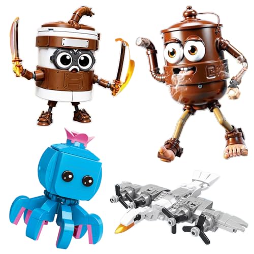 Kouipoie Italian Brainrot Spielzeug Bausteine FüR Kinder Und Erwachsene,Tralalero Tralala Shark Bausteine,Lustiges Weird Stuff Zum Sammeln,Kreatives Spielzeug,Tung Tung Sahur Geschenkset (4-460PCS) von Kouipoie
