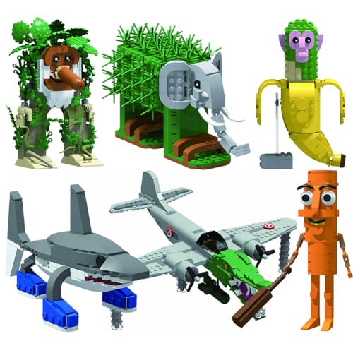 Kouipoie Italian Brainrot Spielzeug Bausteine FüR Kinder Und Erwachsene,Tralalero Tralala Shark Bausteine,Lustiges Weird Stuff Zum Sammeln,Kreatives Spielzeug,Tung Tung Sahur Geschenkset (6PCS) von Kouipoie