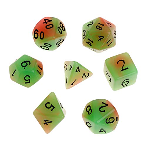 Koungyun 7-teiliges Set, leuchtende polyedrische Würfel, D4, D6, D8, D10, D12, D20 Koungyun 7-teiliges Set, leuchtende polyedrische Würfel, D4, D6, D8, D10, D12, D20 von Koungyun
