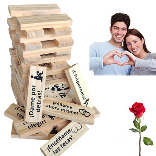 Erwachsene Blocks Tower Spiel für Paare Stapelbrett Valentine Night Dating Spiel für Liebhaber (T- Spanien Turm) von Kovtia