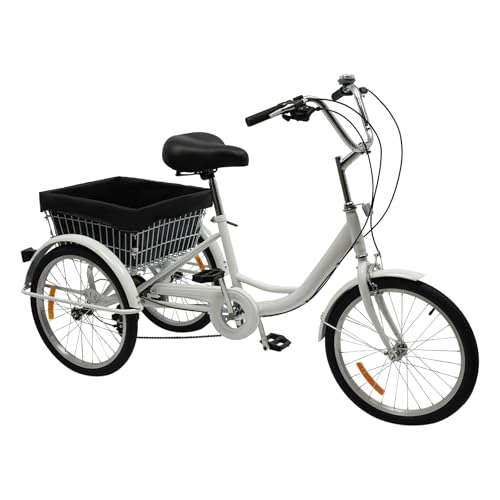 20 Zoll 8-Gang Dreirad für Erwachsene 3-Rad-Cruiser-Fahrrad mit Einkaufskorb Outdoor Fahren Dreirad Freizeit Cityräder Seniorendreirad Einkauffahrrad für Senioren, Einkaufen 20 Zoll 8-Gang Dreirad für Erwachsene 3-Rad-Cruiser-Fahrrad mit Einkaufskorb Outdoor Fahren Dreirad Freizeit Cityräder Seniorendreirad Einkauffahrrad für Senioren, Einkaufen von Kozivmo