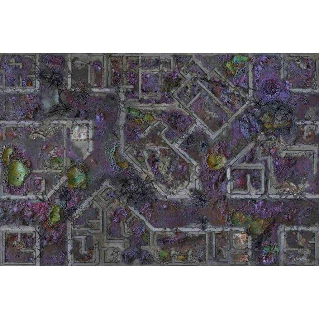 'Gaming Mat Corrupted Warzone City 6x4' von Kraken Wargames