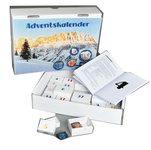 Mineralien - Adventskalender mit Edelsteinen und Kristallen für Sammler und Kinder - Version 2024 - ohne Plastik mit Begleitheft Mineralien - Adventskalender mit Edelsteinen und Kristallen für Sammler und Kinder - Version 2024 - ohne Plastik mit Begleitheft von Krantz
