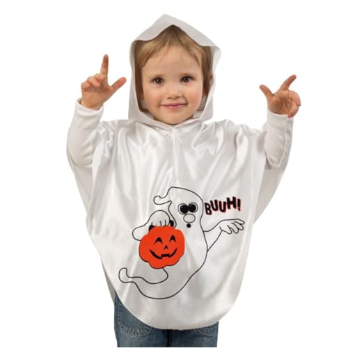 Gespenst Kostüm Halloween Geist Buuh für Kinder Gr. 104/116 weiß Fasching Halloween Karneval von Krause & Sohn