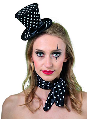 Karneval Mini-Hut schwarz-weiß gepunktet Karneval Mini-Hut schwarz-weiß gepunktet von Krause & Sohn