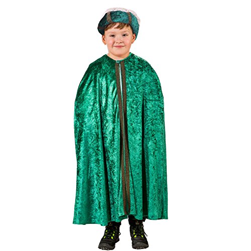 Kinder Kostüm Heilige DREI Könige Set Umhang mit Turban Krippenspiel Fasching Karneval (grün) von Krause & Sohn