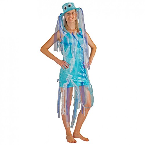 Kostüm Blaue Qualle Kleid Hut Fasching Krake Oktopus Tintenfisch Tiere (36) von Krause & Sohn