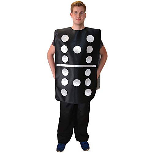 Kostüm Domino mit veränderbarer Augenzahl Einheitsgröße Dominostein lustig Fasching Karneval von Krause & Sohn