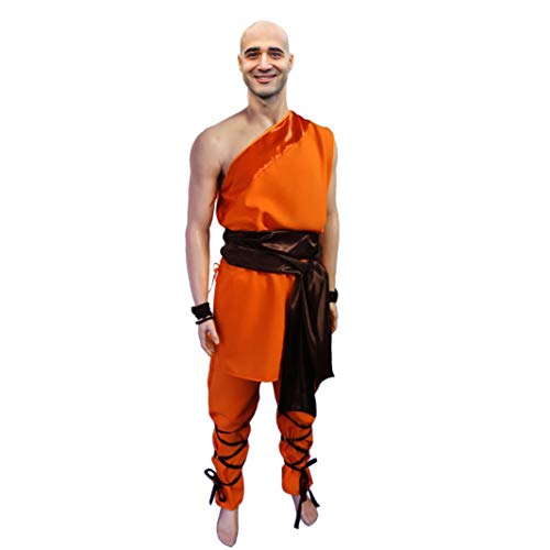 Krause & Sohn Kostüm Shaolin Kämpfer Gr. L orange Mönch Kloster China Buddhist Fasching von Krause & Sohn