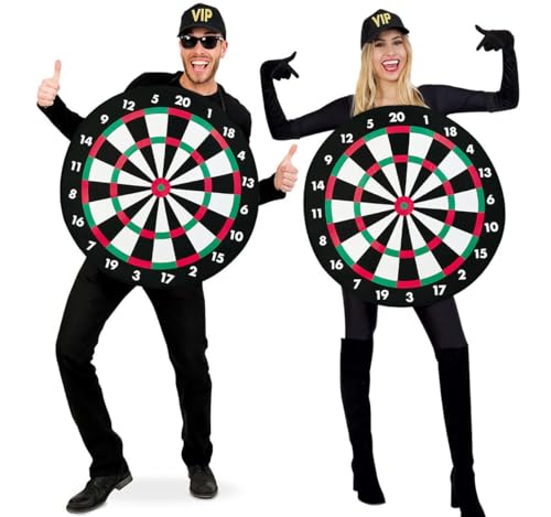 Krause & Sohn Darts Kostüm lustige Dartscheibe Dart für Erwachsene Sport Tunika mit Zielscheibe JGA Fasching Karneval Mottoparty Krause & Sohn Darts Kostüm lustige Dartscheibe Dart für Erwachsene Sport Tunika mit Zielscheibe JGA Fasching Karneval Mottoparty von Krause & Sohn