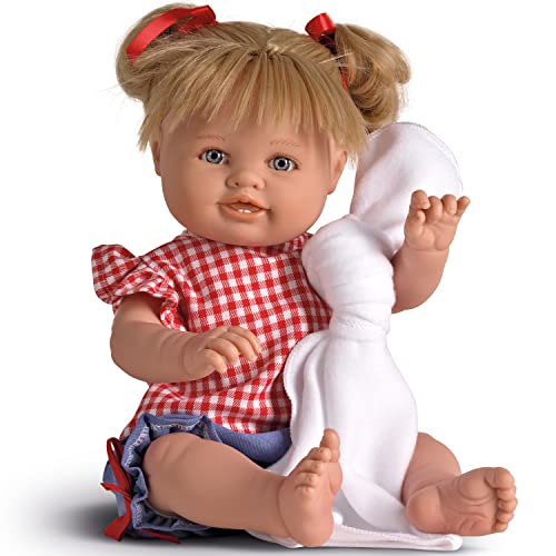 Krause & Sohn Hochwertige Puppe Spielpuppe 18-47 cm blond brünett rothaarig mit Vinylkörper Anziehpuppe für Kinder Spielzeug (Emilia - 47 cm) von Krause & Sohn