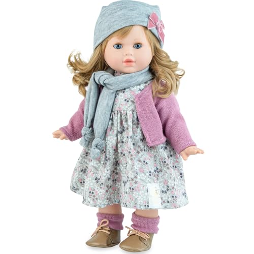 Krause & Sohn Hochwertige Puppe Spielpuppe mit Weichkörper, Schnuller, Bekleidung und Haaren Schlafaugen Spielzeug - Auswahl (Hannah - 42 cm) von Krause & Sohn