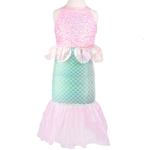 Krause & Sohn Meerjungfrauen Kostüm Mermaid Sirena Glitzerflosse für Kinder 3-8 Jahre Rosa Fasching Karneval Geburtstag (3-4 Jahre) von Krause & Sohn