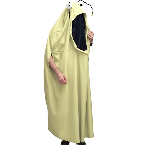 Krause & Sohn Monster Kostüm Geist für Erwachsene Einheitsgröße Tunika 174 cm lang Paarkostüm Gruppenkostüm Fasching Karneval Halloween (Monster Koko Creme Weiß) von Krause & Sohn