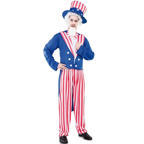 Krause & Sohn Onkel Sam Kostüm Mr. National USA für Herren Gr. M/L Amerikaner rot blau Amerika Fasching Karneval Mottoparty von Krause & Sohn