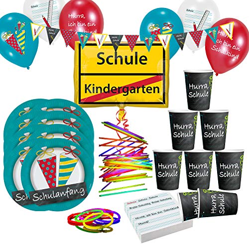 Krause & Sohn Party-Set Schulanfang viele Teile Geschirr ABC-Schütze Dekoration Geburtstagstisch (Schule) von Krause & Sohn
