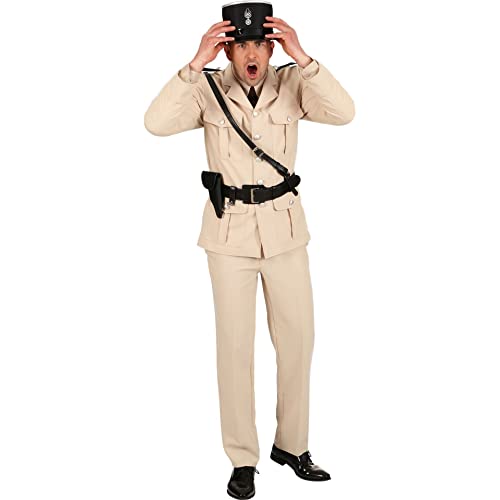 Krause & Sohn Polizei Kostüm Französischer Polizist Officier de Police inkl. Hut für Herren Gr. 46-60 beige Fasching Karneval (54/56) von Krause & Sohn