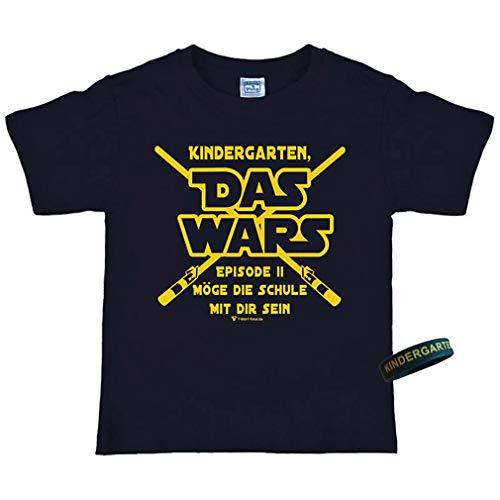 Krause & Sohn T-Shirt schwarz + Armband Gr. 122/128 Kindergarten Das Wars Abschiedsgeschenk Geschenk Schulanfänger ABC-Schütze von Krause & Sohn