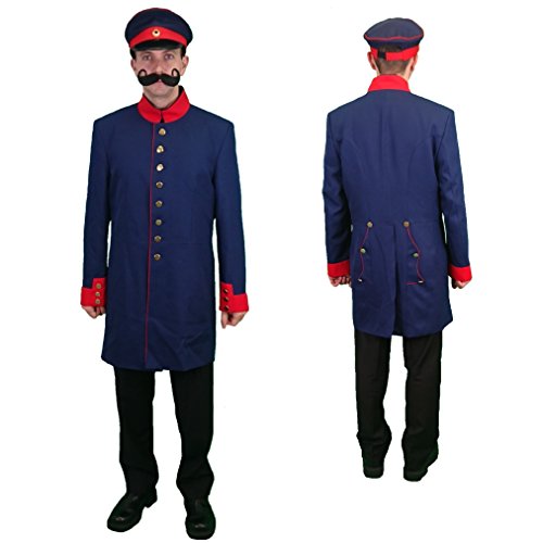 Krause & Sohn Uniformjacke Preußen dunkelblau Gr. 52-58 Kurzmantel Militär Historische Uniform (50) von Krause & Sohn
