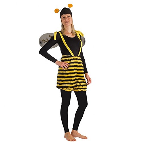 Krause & Sohn Unisex Kostüm Honigbiene Hose Mütze Biene Tierkostüm Fasching Garten (L/XL) von Krause & Sohn