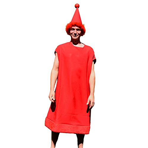 Krause & Sohn Brettspiel Kostüm nicht ärgern Spielfigur Rot für Erwachsene Unisex-Kostüm Fasching Karneval (rot) von Krause & Sohn