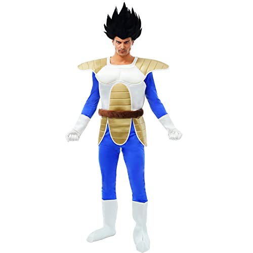 Krause & Sohn Vegeta Kostüm Dragonball Z deluxe für Herren inkl. Perücke Gr. S-L Anime Fasching (Medium) von Krause & Sohn