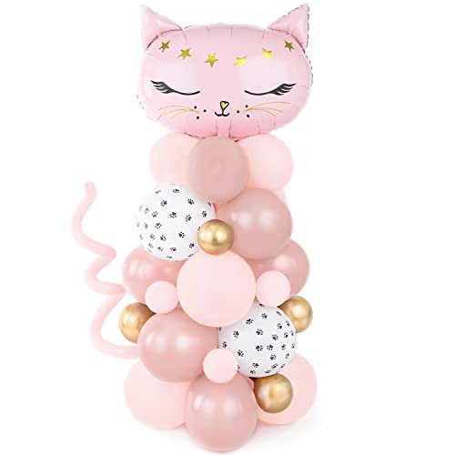 Luftballon Girlande Katze Kitty rosa 83 x 140 cm Deko Geburtstag Ballon-Girlande XXL Party-Deko von Krause & Sohn
