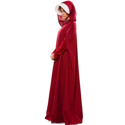 Mittelalter Kostüm Magd Roter Umhang mit weißer Haube für Damen Gr. 42 Halloween Fasching Karneval Mittelalter Kostüm Magd Roter Umhang mit weißer Haube für Damen Gr. 42 Halloween Fasching Karneval von Krause & Sohn