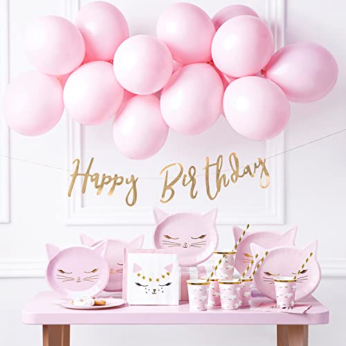 Party-Set Kindergeburtstag Geburtstag Auswahl Mädchen & Jungen Party-Zubehör Geschirr Luftballon (Katze Kitty) von Krause & Sohn