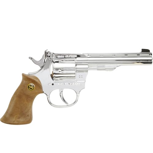 Pistole Kadett Silber 19 cm Polizei 100 Schuss-Pistole Cowboy Western aus Kunststoff und Zink Kostüm-Zubehör für Kinder und Erwachsene Fasching Karneval Pistole Kadett Silber 19 cm Polizei 100 Schuss-Pistole Cowboy Western aus Kunststoff und Zink Kostüm-Zubehör für Kinder und Erwachsene Fasching Karneval von Krause & Sohn
