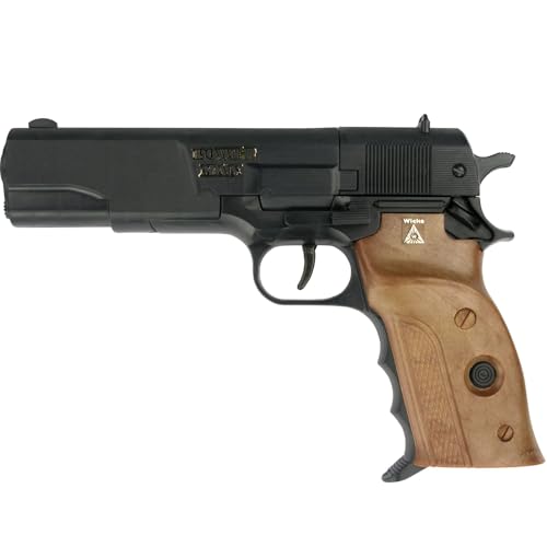 Polizei Pistole Powerman Schwarz 22 cm 8-Schuss-Pistole Spielzeug-Pistole Agent Kostüm-Zubehör Fasching Karneval Polizei Pistole Powerman Schwarz 22 cm 8-Schuss-Pistole Spielzeug-Pistole Agent Kostüm-Zubehör Fasching Karneval von Krause & Sohn