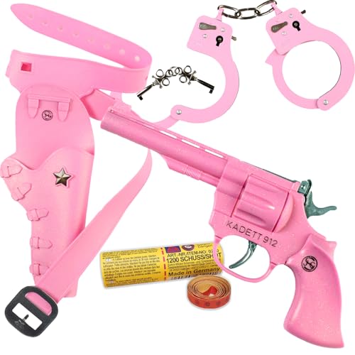 Pride Western-Set Pink Rosa Pistole Kadett 912 mit Handschellen & Gürtel mit Holster inkl. 1200 Schuss Munition Kostüm-Zubehör Fasching Karneval Mottoparty Pride Western-Set Pink Rosa Pistole Kadett 912 mit Handschellen & Gürtel mit Holster inkl. 1200 Schuss Munition Kostüm-Zubehör Fasching Karneval Mottoparty von Krause & Sohn
