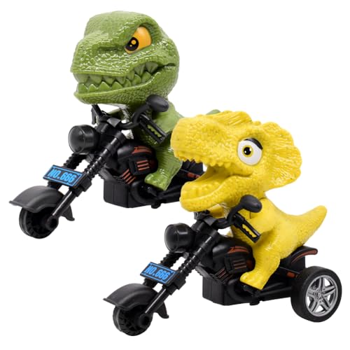 KreEzi Dinosaurier Reiten Motorrad, Motorrad Spielzeug, Hoch Simulation Motorrad Modell, Simulation Interaktives Lernspielzeug Motorrad Für Kinder Ab 3 Jahre - 2pcs von KreEzi