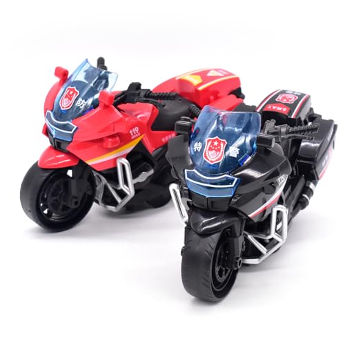 KreEzi Motorrad Spielzeug, Hoch Simulation Motorrad Modell, Legierung Motorrad Spielzeug, Das perfekte Abenteuer für Kinder im Vorschulalter für Kinder-Spielzeug mit vielen Features - 2pcs von KreEzi