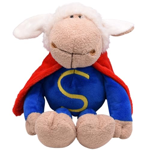 KreEzi Sheep Plush Cuddly Toy, Schläfriges Schaf Plüschtier, Schaf-Kissen-Stofftier, Nettes Cartoon Gefüllte Puppen kleines Plüschtier zum Kuscheln für Kinder - 25 cm von KreEzi