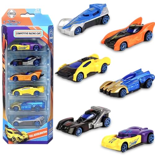 Racing Car Spielzeug, 6 Pcs Mini Die Cast Toy Cars Set, Toy Car Set, Children's Toy Vehicles, Toy Vehicle Set, Für Kinder von KreEzi