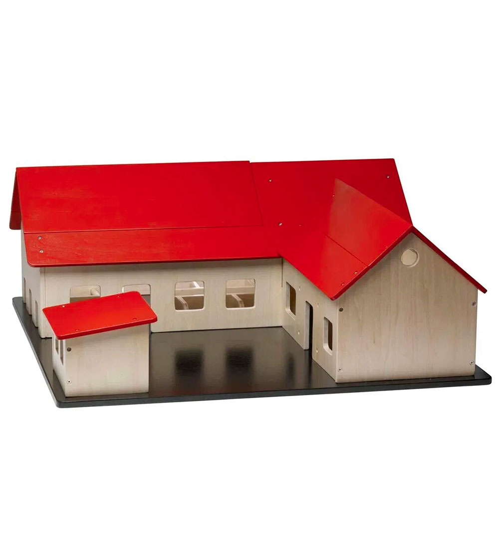 Krea Bauernhaus - Holz - 60x60 cm - Natur/Rot - Krea - One Size - Spielzeug Krea Bauernhaus - Holz - 60x60 cm - Natur/Rot - Krea - One Size - Spielzeug von Krea